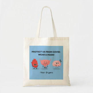 Lichtblauw beschermt ons tegen Covid Tote Bag