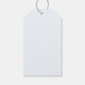 Lichtblauw Bloemenkrans Baby in Bloom Baby shower Cadeaulabel (Achterkant)