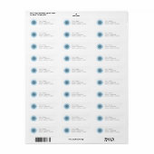 Lichtblauw Button adreslabel Etiket (Full Sheet)