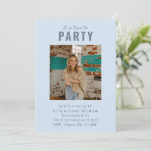 Lichtblauw Cadeaubon Miljard Verjaardagsfeest Kaart
