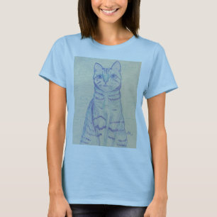 Lichtblauw Cat T-shirt