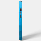 Lichtblauw cyaan geometrisch maaspatroon Monogram Case-Mate iPhone Case (Achterkant / Links)