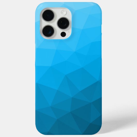 Lichtblauw cyaan gradiënt geometrisch maaspatroon Case-Mate iPhone case (Achterkant)