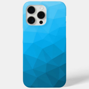 Lichtblauw cyaan verloop geometrisch mesh patroon iPhone 15 pro max hoesje