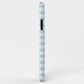 Lichtblauw en wit Check Case-Mate iPhone Case (Achterkant/rechts)