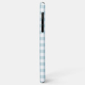 Lichtblauw en wit Check Case-Mate iPhone Case (Achterkant/links)