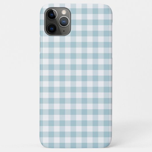 Lichtblauw en wit Check Case-Mate iPhone Case (Achterkant)