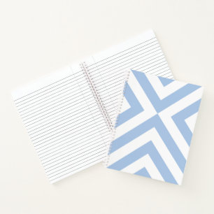 Lichtblauw en wit Chevrons Notitieboek