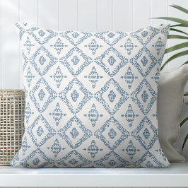 Lichtblauw en wit decoratief Sierkussen