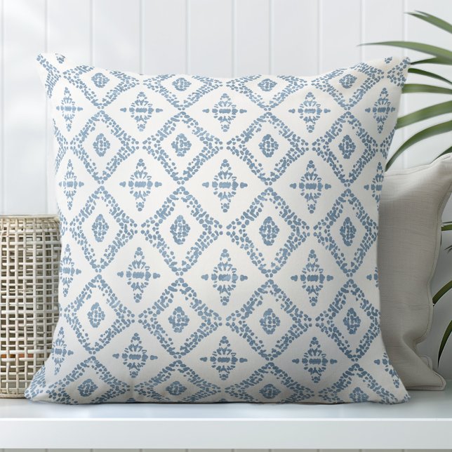 Lichtblauw en wit decoratief Sierkussen (Creator heeft geüpload)