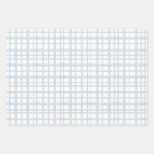 Lichtblauw en wit geplakt inpakpapier vel (Voorkant 3)