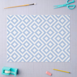 Lichtblauw en wit Meander Tissue Paper Tissuepapier