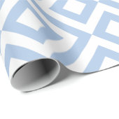 Lichtblauw en witte Chevrons Cadeaupapier (Rol Hoek)
