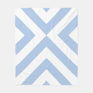 Lichtblauw en witte Chevrons Fleece Deken