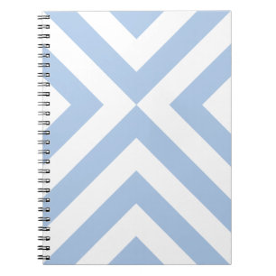 Lichtblauw en witte Chevrons Notitieboek