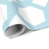 Lichtblauw en witte veelhoeken cadeaupapier (Rol Hoek)
