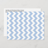 Lichtblauw en witte zigzag briefkaart (Voorkant / Achterkant)