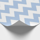 Lichtblauw en witte zigzag cadeaupapier (Hoek)