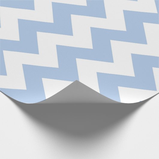 Lichtblauw en witte zigzag cadeaupapier (Hoek)