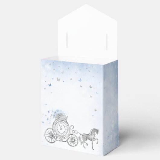 Lichtblauw en Zilver Prinses Verjaardagsfeest Bedankdoosjes (Geopend)