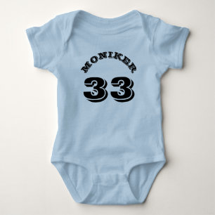 Lichtblauw en zwart Baby Sporttrui ontwerp Romper