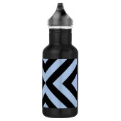 Lichtblauw en zwarte kazen waterfles (Rechts)