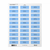 Lichtblauw Etiket (Full Sheet)