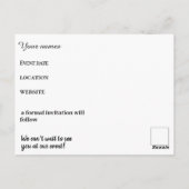 Lichtblauw floreel briefkaart (Achterkant)