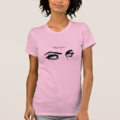 Lichtblauw gedefinieerde weergave Vrouw Glance T-shirt (Voorkant)