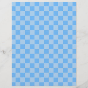 Lichtblauw geometrisch dambordpatroon flyer
