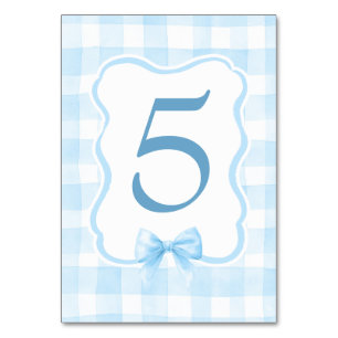 Lichtblauw geruit schattig vintage zacht pastel kaart