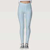 Lichtblauw gestreept leggings (Voorkant)