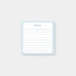 Lichtblauw gevoerd Sticky Note Pad