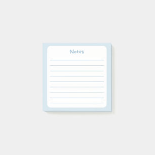 Lichtblauw gevoerd Sticky Note Pad