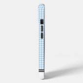 Lichtblauw Gingham Custom Samsung Case-Mate iPhone Case (Achterkant / Links)