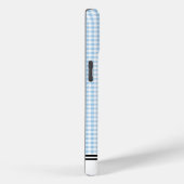 Lichtblauw Gingham Custom Samsung Case-Mate iPhone Case (Achterkant / Rechts)