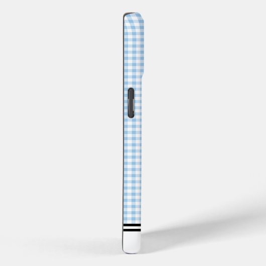 Lichtblauw Gingham Custom Samsung Case-Mate iPhone Case (Achterkant / Rechts)