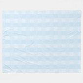 Lichtblauw Gingham geruite patroon fleece deken (Voorkant (Horizontaal))
