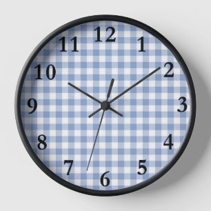 Lichtblauw Gingham Patroon Klassieke Geruite Print