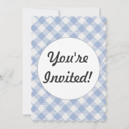 Lichtblauw Gingham Patroon Klassieke Geruite Print Kaart