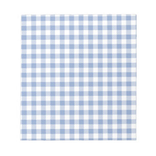 Lichtblauw Gingham Patroon Klassieke Geruite Print Notitieblok