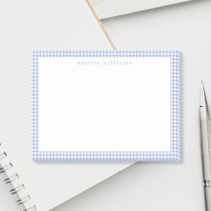 Lichtblauw Gingham Plaid Post-it® Notes