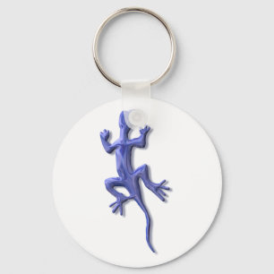 lichtblauw glas sleutelhanger