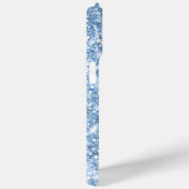 Lichtblauw Glittery Glam Navy Handtekening Case-Mate iPhone Case (Achterkant / Rechts)