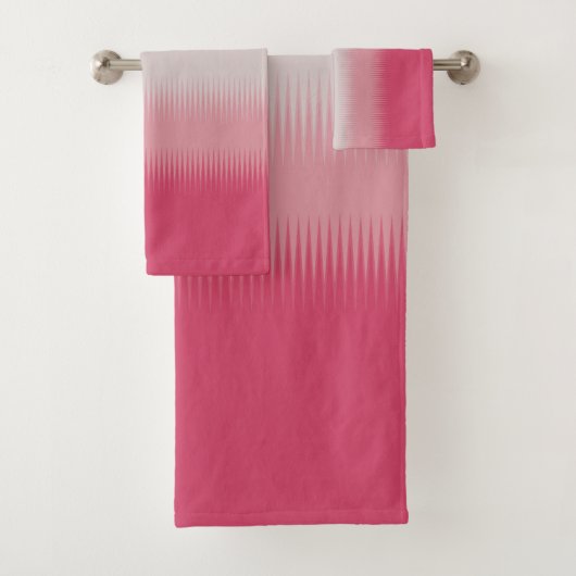 Lichtblauw groen grijs maroon rood bad handdoek (Insitu)