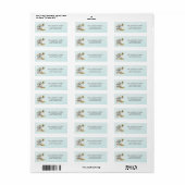 Lichtblauw Houten Rustieke Strandhuis Retouradres Etiket (Full Sheet)