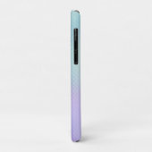 Lichtblauw Iridescent faux glazen textuur Case-Mate iPhone Case (Achterkant/links)