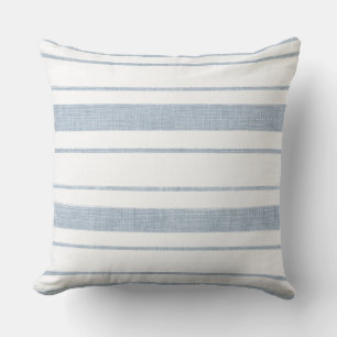 Lichtblauw lijnpatroonpatroon Sierkussen