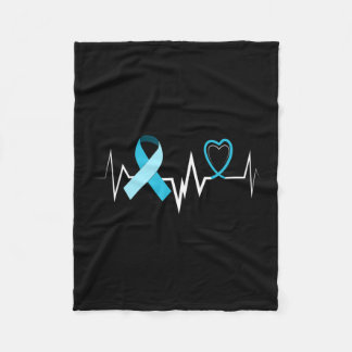 Lichtblauw lint Hydrocefalus Awareness Fleece Deken