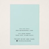 Lichtblauw logo-oorenkaart toevoegen visitekaartje (Achterkant)